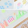 HB-9 Long Series 8 in 1 Drawing Ruler Hand Account Multi-Function Hollow Flower Edge Filling Template (Flowers) - Image 6
