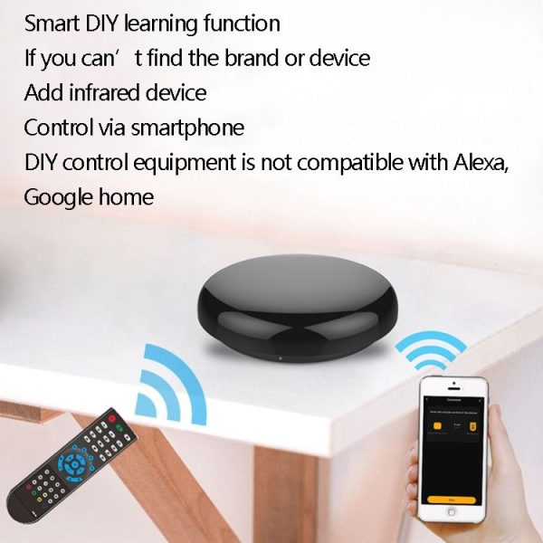 Tuya APP Intelligent Round Remote Control Infrared + WiFi Smart Mail Speaker Flight Control - Image 5