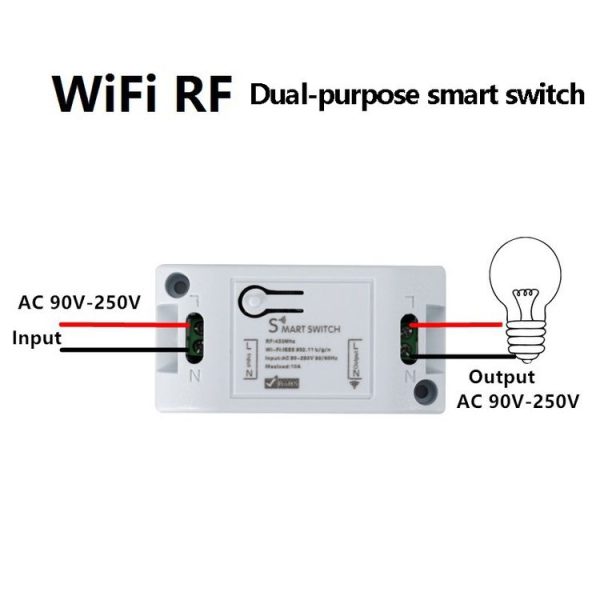 QIACHIP WiFi Doodle Smart Turning Device Mobile Phone Remote Timing Voice RF433MHz Remote Wireless Switch Controller, Specification: WiFi + RF - Image 3