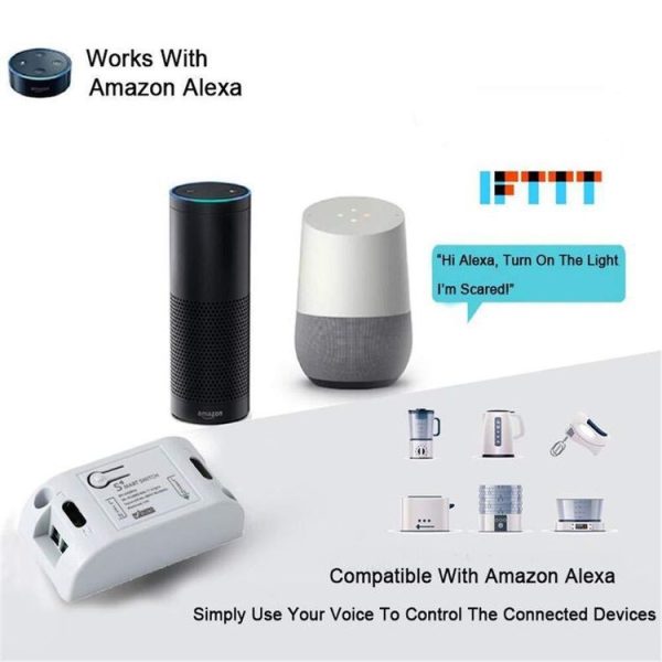 QIACHIP WiFi Doodle Smart Turning Device Mobile Phone Remote Timing Voice RF433MHz Remote Wireless Switch Controller, Specification: WiFi + RF - Image 5