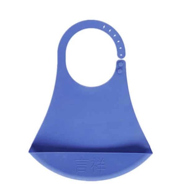 Yanxiang Elderly Eat Silicone Waterproof Bib Adult Widened Disposable Saliva Pocket (Blue) - Image 2