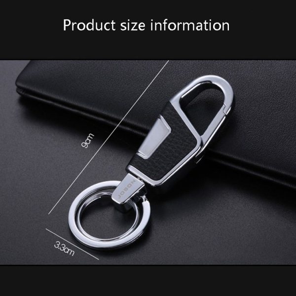 JOBON ZB-6611 Car Keychain Men Waist Hanging Keychain Simple Key Rings (Golden) - Image 3