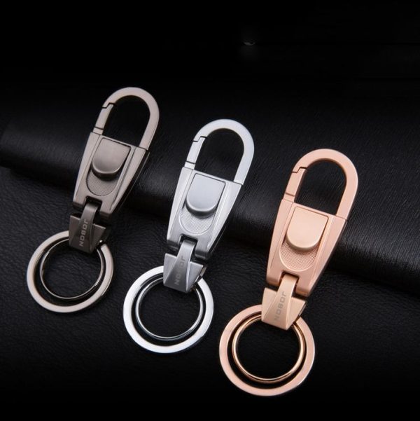 JOBON ZB-071 Men Waist Hang Keychain Simple Car Key Chain Pendant Keychain (Golden) - Image 2