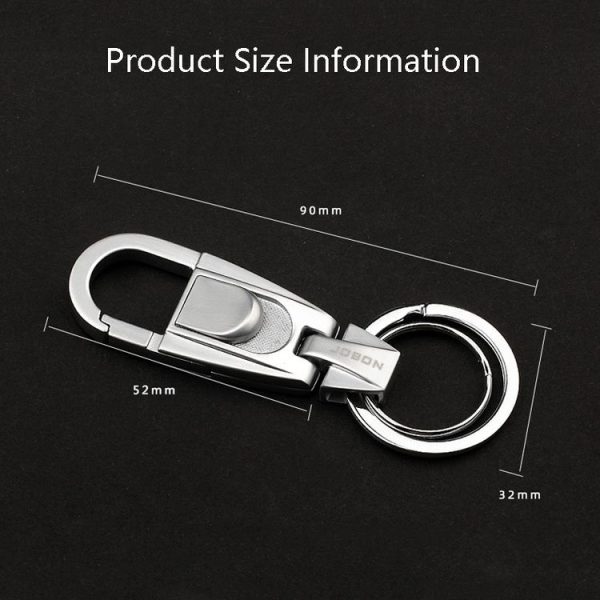 JOBON ZB-071 Men Waist Hang Keychain Simple Car Key Chain Pendant Keychain (Golden) - Image 3