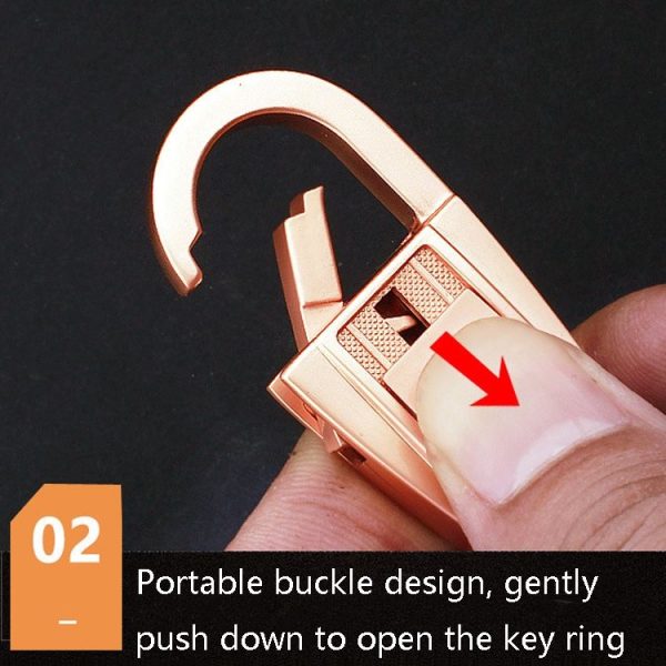 JOBON ZB-071 Men Waist Hang Keychain Simple Car Key Chain Pendant Keychain (Golden) - Image 5