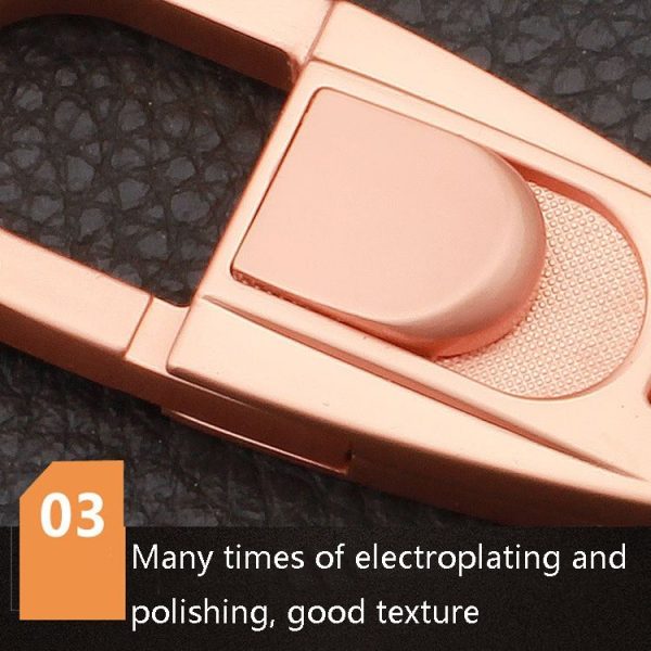 JOBON ZB-071 Men Waist Hang Keychain Simple Car Key Chain Pendant Keychain (Golden) - Image 6