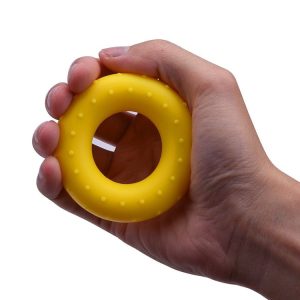 3 PCS Bump Silicone Grip Device Finger Rehabilitation Training Grip Ring, Specification: 20LB (Yellow)