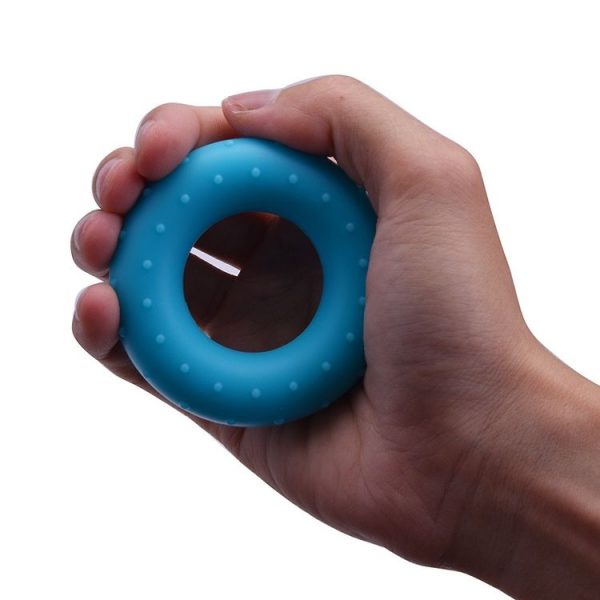 3 PCS Bump Silicone Grip Device Finger Rehabilitation Training Grip Ring, Specification: 40LB(Blue)