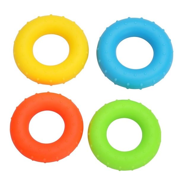 3 PCS Bump Silicone Grip Device Finger Rehabilitation Training Grip Ring, Specification: 50LB(Orange) - Image 2