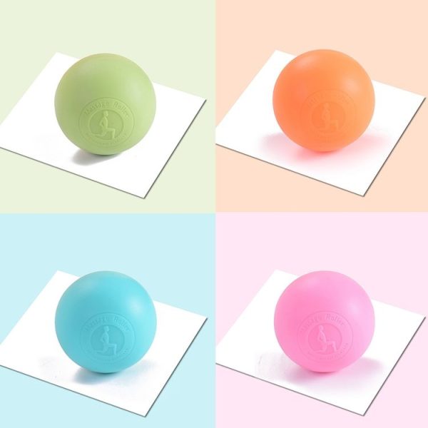 Fascia Ball Muscle Relaxation Yoga Ball Back Massage Silicone Ball, Specification: Flat Blue Ball - Image 2
