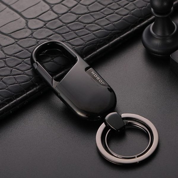 JOBON ZB-176 Car Keychain Men Waist Hanging Key Chain Pendant (Black Ice)