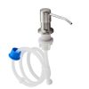 9508N-02 304 Stainless Steel Sink Soap Dispenser Pump Head Extension Silicone Tube Bathroom Hand Washing Cleaning Soap Dispenser