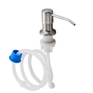 9508N-02 304 Stainless Steel Sink Soap Dispenser Pump Head Extension Silicone Tube Bathroom Hand Washing Cleaning Soap Dispenser