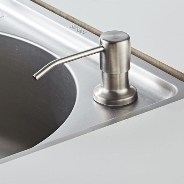 9508N-02 304 Stainless Steel Sink Soap Dispenser Pump Head Extension Silicone Tube Bathroom Hand Washing Cleaning Soap Dispenser - Image 2
