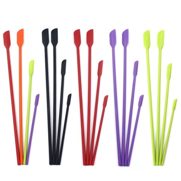 4 in 1 Silicone Mini-Pointed Scraper Lengthening Cosmetic Bottle Scraper Jam Spatula Set (Red) - Image 2