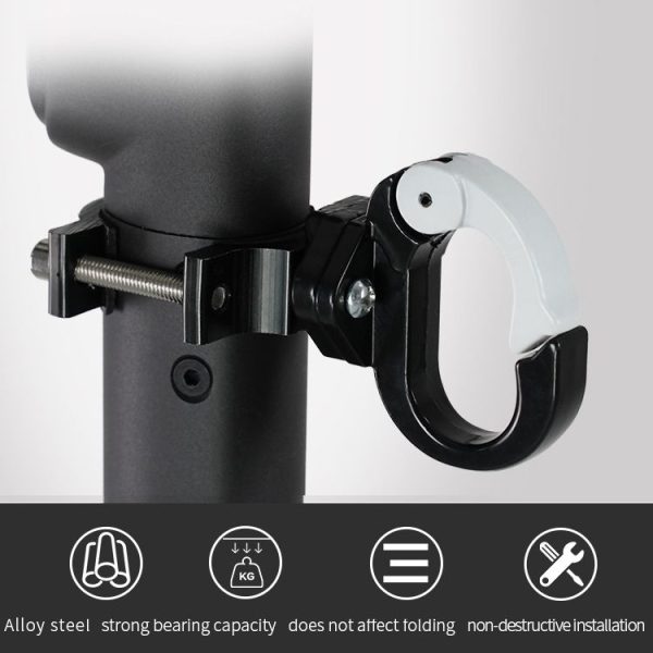 Ninebot MAX G30 Scooter Accessories Aluminum Alloy Hook Rod Hook, Specification: Single Hook (Black) - Image 4