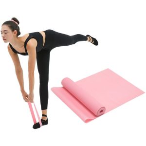 Latex Yoga Stretch Elastic Belt Hip Squat Resistance Band, Specification: 1500x150x0.35mm (Pure Cherry Pink)