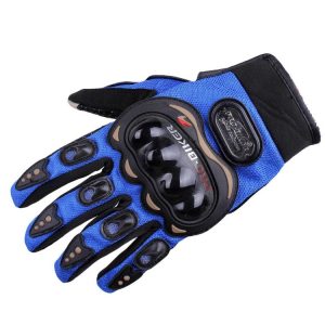 PRO-BIKER Motorcycle Full Finger Gloves Outdoor Cycling Locomotive Anti-Fall Gloves, Size: M (Blue)