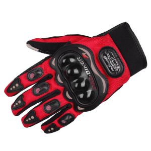 PRO-BIKER Motorcycle Full Finger Gloves Outdoor Cycling Locomotive Anti-Fall Gloves, Size: XL (Red)