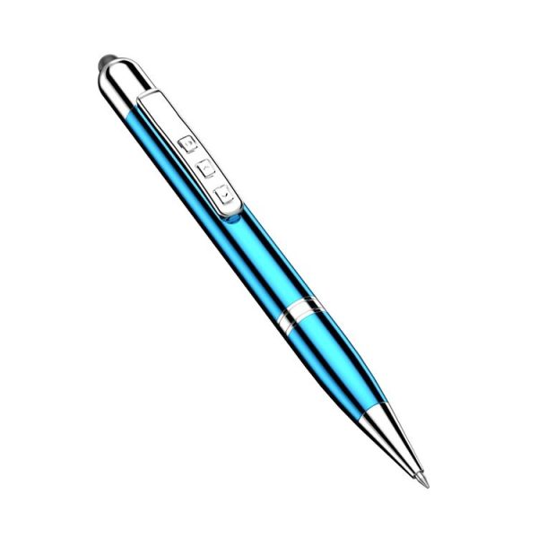 6 in 1 Multifunctional Metal Stylus Laser Capacitor Pen Recording Electronic Pointer Pen with 8GB U Disk (Blue)