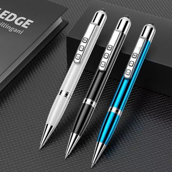 6 in 1 Multifunctional Metal Stylus Laser Capacitor Pen Recording Electronic Pointer Pen with 8GB U Disk (Blue) - Image 2