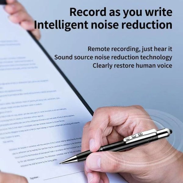 6 in 1 Multifunctional Metal Stylus Laser Capacitor Pen Recording Electronic Pointer Pen with 8GB U Disk (Blue) - Image 7
