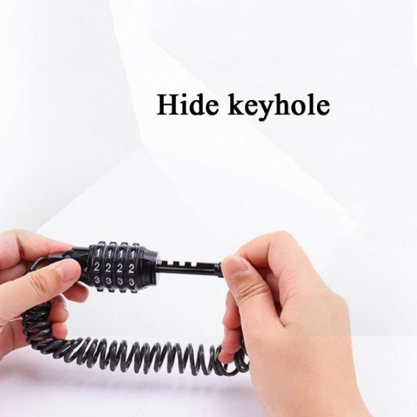 Bicycle Lock Wire Chain Lock Mountain Bike Motorcycle Anti-Theft Password Lock Luggage Lock (1.8m Four-digit Password With Cloth Bag) - Image 4