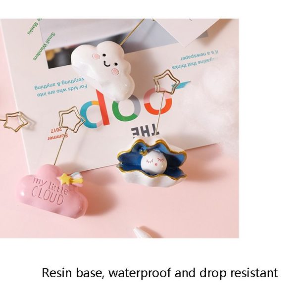 6650 Cute Cartoon Shape Photo Clipper Name Card Clip Desktop Decorative Small Ornaments (Pink Cloud) - Image 3