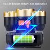Large-Caliber Rechargeable LED Emergency Fishing Headlamp Strong Long-Shot Headlamp Head-Mounted Safety Miner Lamp (Plastic 5 LED Headlamp) - Image 4