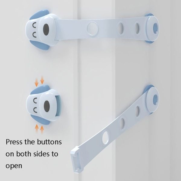 TH3601 4 In 1 Children Safety Protective Supplies Children Drawers Safety Lock (Blue) - Image 5