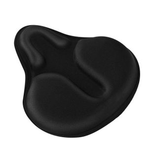 Bicycle Cushion Cover Mountain Bike Road Bike Thickened Silicone Cushion Cover Riding Equipment (Black)