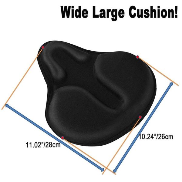 Bicycle Cushion Cover Mountain Bike Road Bike Thickened Silicone Cushion Cover Riding Equipment (Black) - Image 2