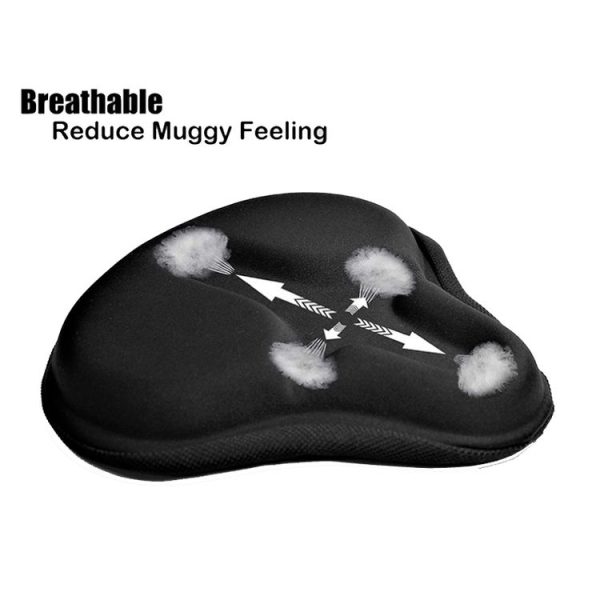 Bicycle Cushion Cover Mountain Bike Road Bike Thickened Silicone Cushion Cover Riding Equipment (Black) - Image 4
