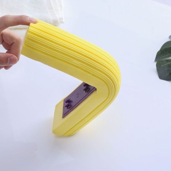 2 PCS 28cm Half-Fold Narrow Mouth Universal Mop Sponge Tape Head Replacement Fittings (Yellow) - Image 5