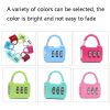 6 PCS Xmm-8007 Cartoon Cat Metal Digital Password Lock Mini Small Padlock Mix Color Random Delivery - Image 2