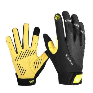 WEST BIKING YP0211209 Bicycle Gloves Shock Absorber Anti-Slip Touch Screen Glove, Size: L (Yellow Black)