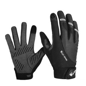 WEST BIKING YP0211209 Bicycle Gloves Shock Absorber Anti-Slip Touch Screen Glove, Size: XL (Black)