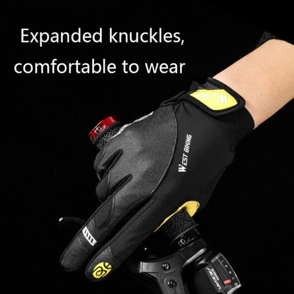 WEST BIKING YP0211209 Bicycle Gloves Shock Absorber Anti-Slip Touch Screen Glove, Size: XL (Black) - Image 6