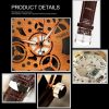 YAZOLE 321 Hollow Men Leather Strap Watch Quartz Watch (White Base Gold Frame Black Belt) - Image 4