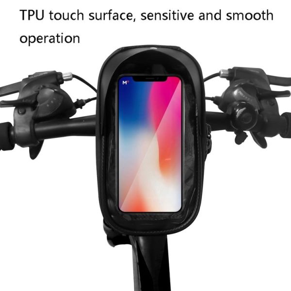 B22 Bicycle EVA Hard Shell Handlebar Bag Touch Screen Waterproof Mobile Phone Bag (Black) - Image 6