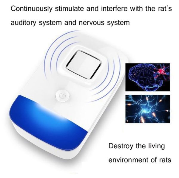 Household Ultrasonic Electronic Mosquito Repellent High-Power Frequency Conversion Mouse Repellent Specifications: EU Plug (White) - Image 4