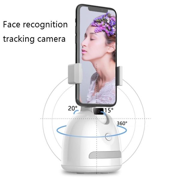 AI Intelligent Mobile Phone Live 360 Degree Tripod Heads (White) - Image 3