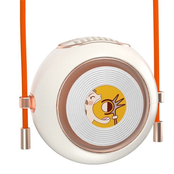 JRC F5 Mini Hanging Neck Cute Fan Mute Cooling Fan (Pearl White)