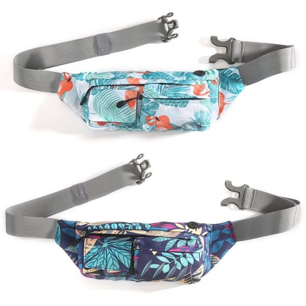 YIPINU YHB Sports Waist Bag Waterproof Outdoor Chest Bag Multi-Function Mobile Phone Bag (Flamingo) - Image 2
