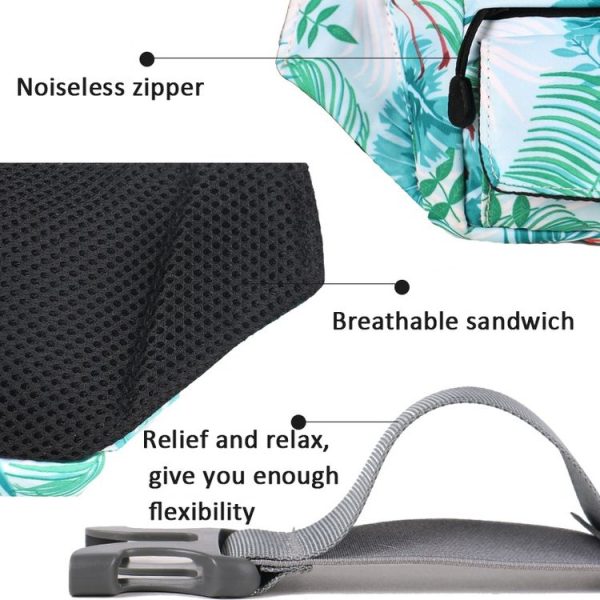 YIPINU YHB Sports Waist Bag Waterproof Outdoor Chest Bag Multi-Function Mobile Phone Bag (Flamingo) - Image 4