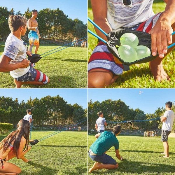 Outdoor Water Balloon Launcher Elastic 3 People Bomb Beach Party Toys Line Length 1.5m - Image 7