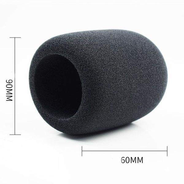 2 PCS Suitable For Audio-Technica AT2020 / ATR2500 / AT2035 Microphone Sponge Cover Blowout And Windproof Microphone Cover (Black) - Image 2