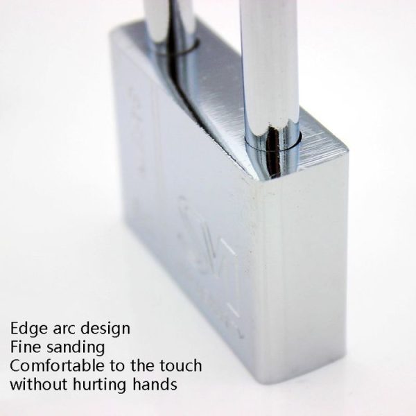 Square Blade Imitation Stainless Steel Padlock, Specification: Short 40mm Not Open - Image 4