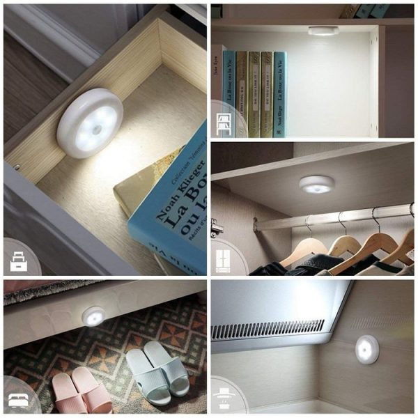 6 LED Home Wardrobe Smart Human Body Sensor Light, Light color: Warm Light (White) - Image 5