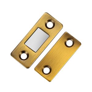 Punch-Free Invisible Cabinet Door Magnetic Suction Launcher Door Suction Double Magnet Sliding Door Suction (Yellow Bronze)